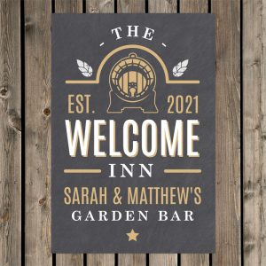 Personalised The Welcome Inn Metal Pub Sign
