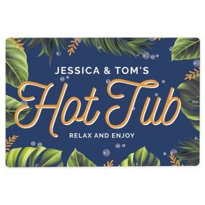 Personalised Hot Tub Metal Sign