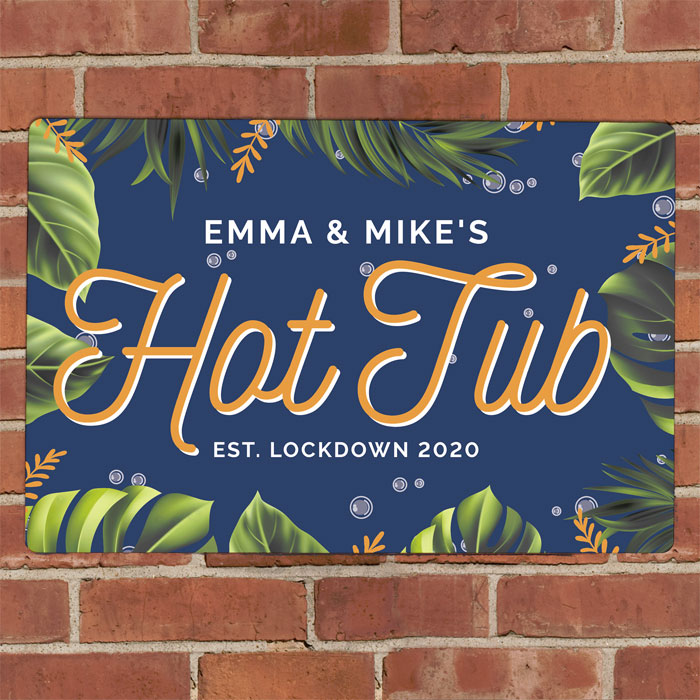 Personalised Hot Tub Metal Sign