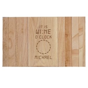 Personalised Its Wine O'Clock Wooden Sofa Tray
