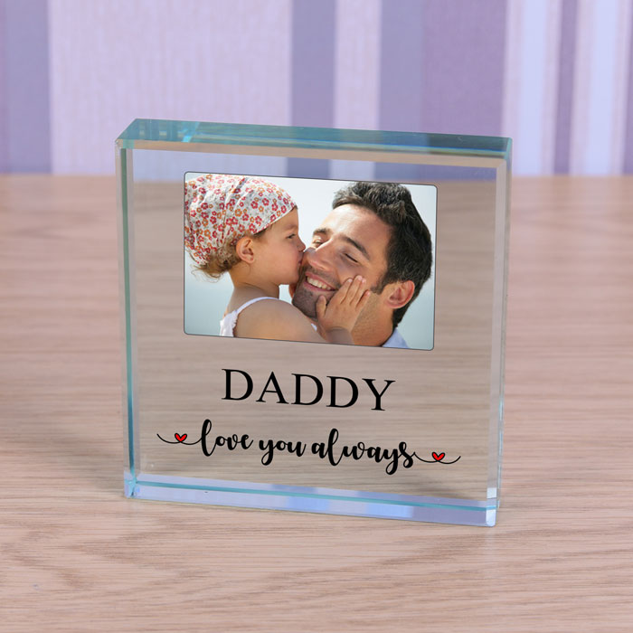 Personalised Glass Photo Token Love You Always