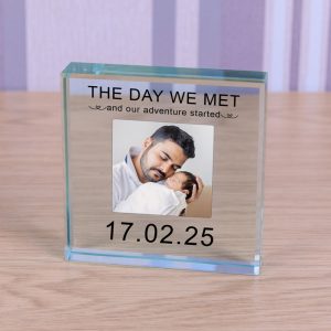Personalised Glass Photo Token - The Day We Met