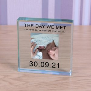 Personalised Glass Photo Token - The Day We Met
