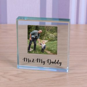Glass Photo Upload Token Me & My Daddy