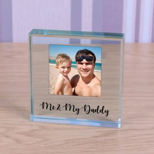 Glass Photo Upload Token Me & My Daddy