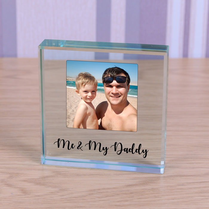 Glass Photo Upload Token Me & My Daddy