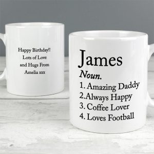 Personalised Dictionary Definition Ceramic Mug