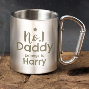 Personalised No. 1 Daddy Stainless Steel Mug