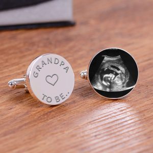 Daddy-to-be or Grandad-to-be Baby Scan Photo Cufflinks