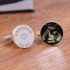 Daddy-to-be or Grandad-to-be Baby Scan Photo Cufflinks