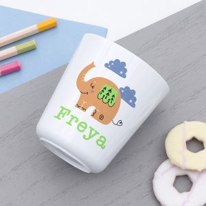 Personalised Kid's Elephant Plastic Dining Set