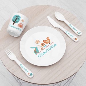 Personalised Kid's Scandi Summer Plastic Dining Set