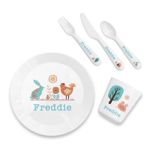 Personalised Kid's Scandi Summer Plastic Dining Set