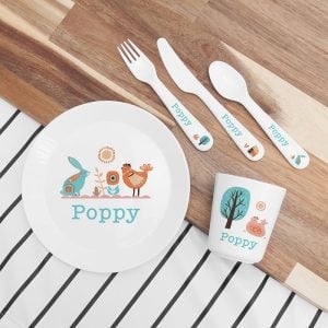 Personalised Kid's Scandi Summer Plastic Dining Set
