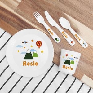 Personalised Kid's Adventure Plastic Dining Set