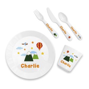 Personalised Kid's Adventure Plastic Dining Set