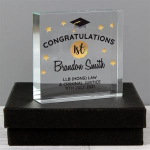 Personalised Congratulations Graduation Glass Gift Token