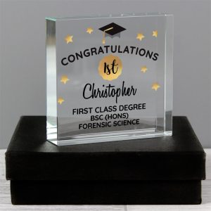 Personalised Congratulations Graduation Glass Gift Token