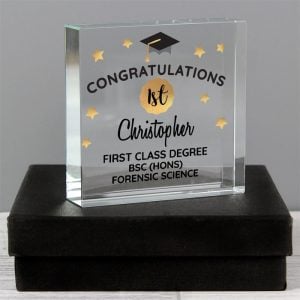 Personalised Congratulations Graduation Glass Gift Token