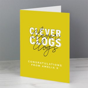 Personalised Clever Clogs Card - Exam Success