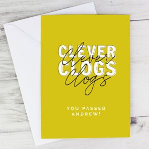 Personalised Clever Clogs Card - Exam Success