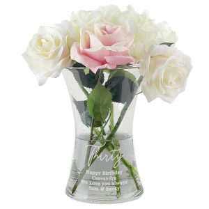 Personalised Big Age Glass Vase Special Birthday Gift