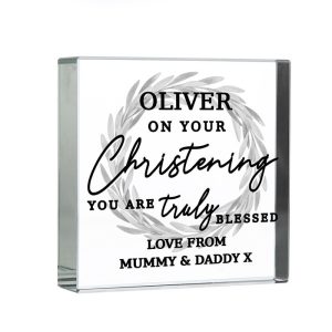 Personalised Truly Blessed Large Crystal Token