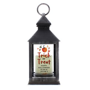 Personalised Trick or Treat Halloween Lantern Decoration