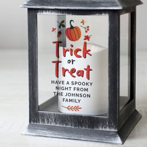 Personalised Trick or Treat Halloween Lantern Decoration