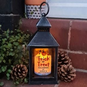 Personalised Trick or Treat Halloween Lantern Decoration