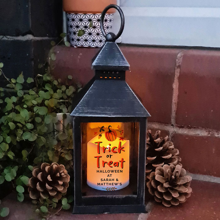 Personalised Trick or Treat Halloween Lantern Decoration