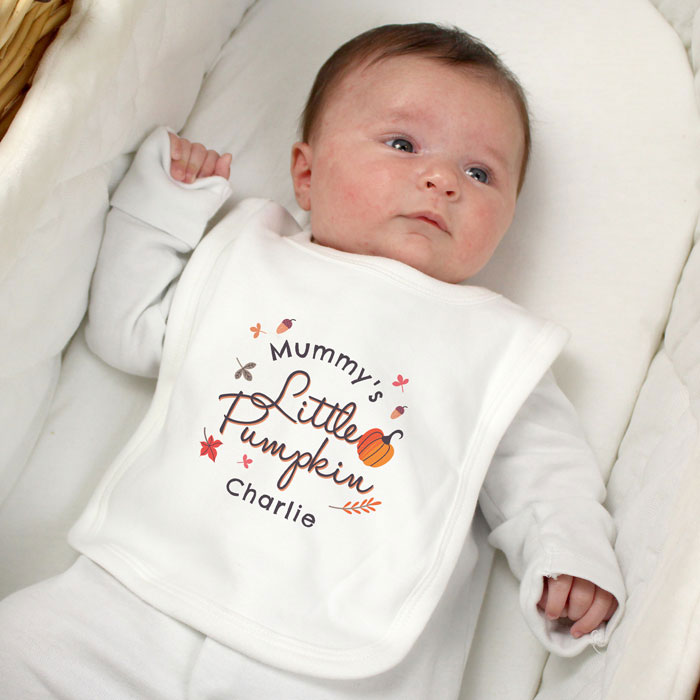 Personalised Baby's First Halloween Bib - Little Pumpkin