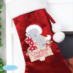 Personalised Tiny Tatty Teddy My 1st Christmas Stocking
