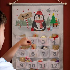 Personalised Christmas Penguin Fabric Advent Calendar