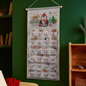 Personalised Christmas Penguin Fabric Advent Calendar