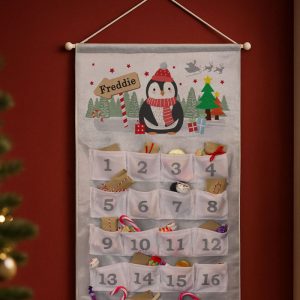Personalised Christmas Penguin Fabric Advent Calendar