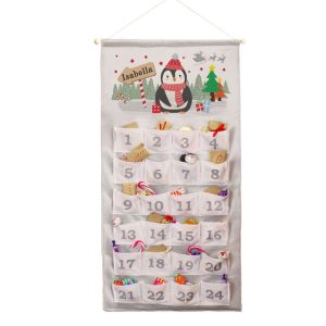 Personalised Christmas Penguin Fabric Advent Calendar