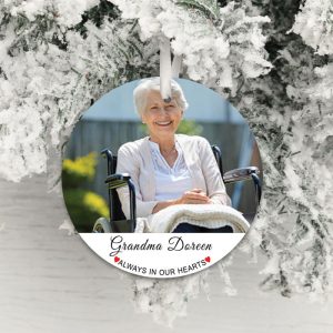 Always In Our Hearts Personalised Memorial Photo Decoration