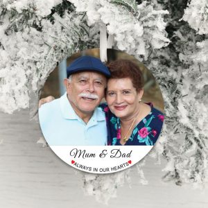 Always In Our Hearts Personalised Memorial Photo Decoration