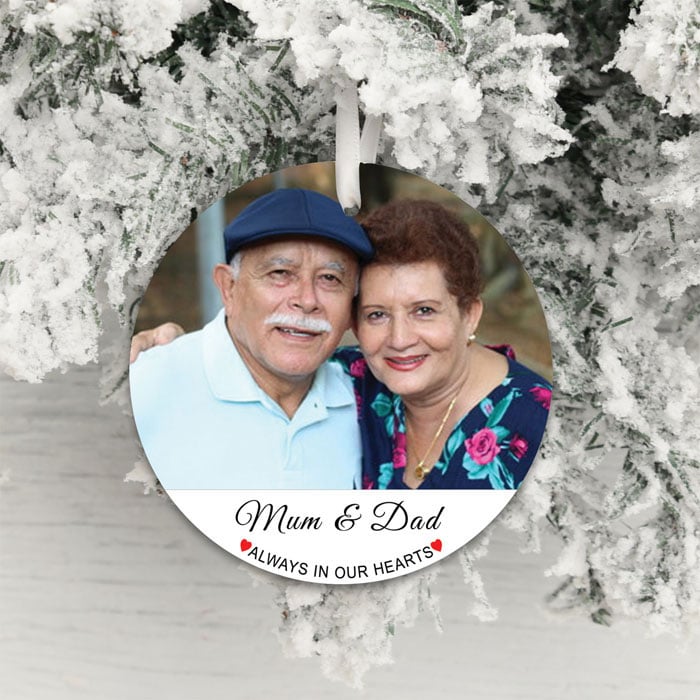 Always In Our Hearts Personalised Memorial Photo Decoration