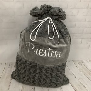 Personalised Plush Christmas Sack - Red, Grey or White