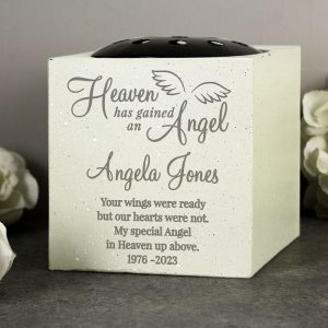 Personalised Little Angel Memorial Graveside Flower Holder