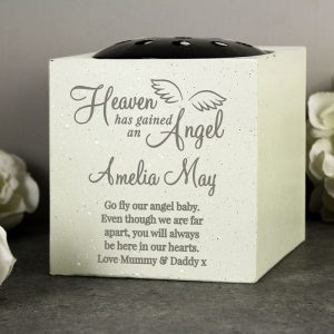 Personalised Little Angel Memorial Graveside Flower Holder