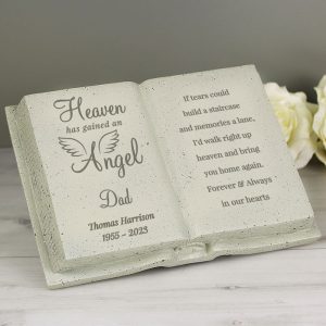 Personalised Angel Memorial Book Graveside Ornament