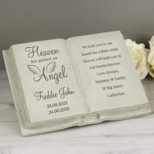 Personalised Angel Memorial Book Graveside Ornament