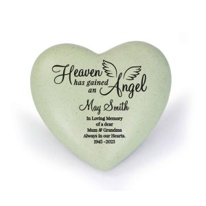 Personalised Angel Heart Memorial Ornament