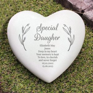 Personalised Heart Memorial Ornament Any Text