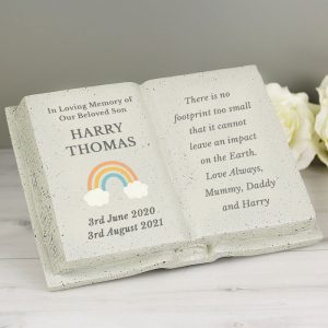 Personalised Rainbow Memorial Book Ornament
