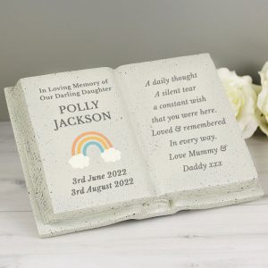 Personalised Rainbow Memorial Book Ornament