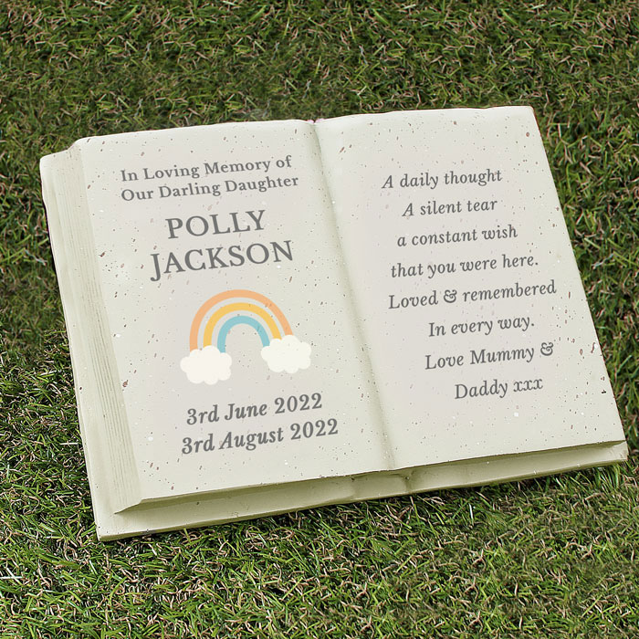 Personalised Rainbow Memorial Book Ornament